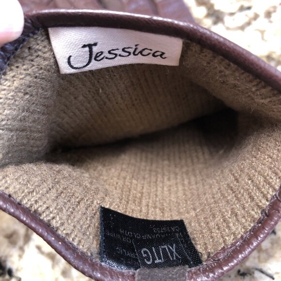 Size XL Jessica Women’s Leather Gloves Brown Acrylic Lining READ BELOW CN - Picture 12 of 12